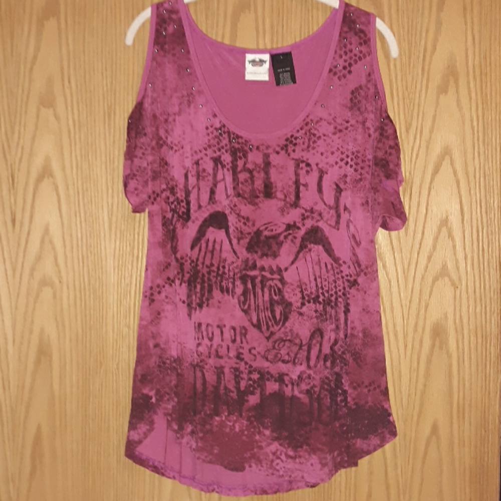 Harley Davidson cold shoulder top